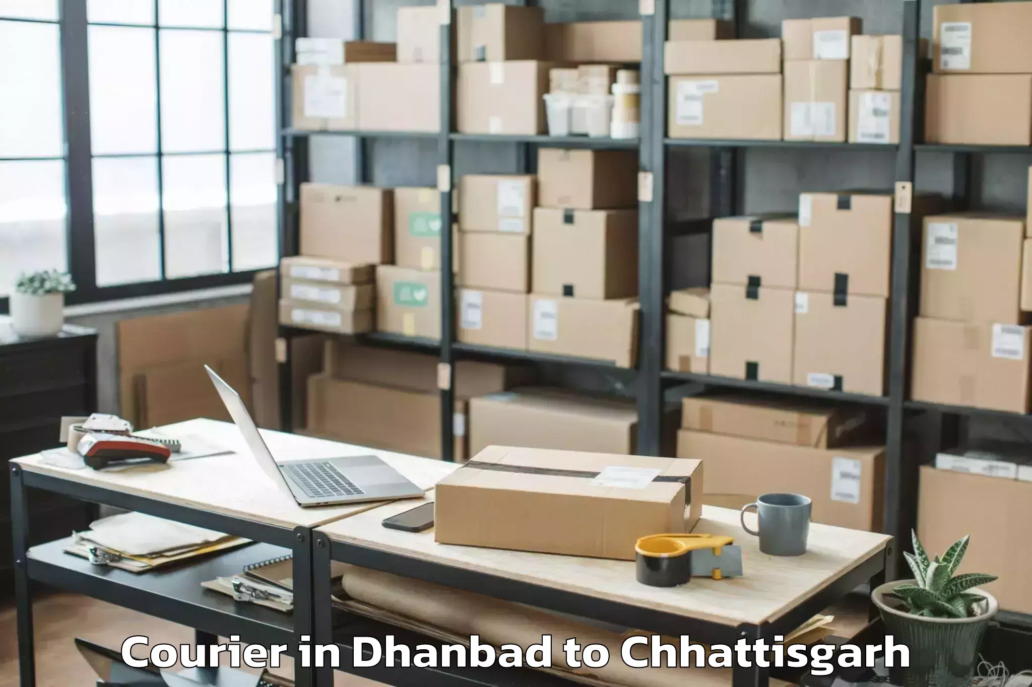 Leading Dhanbad to Malkharoda Courier Provider